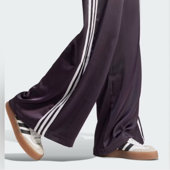Adidas Satin Wide Leg Track Pants Size 6 NWT - Picture 12 of 14